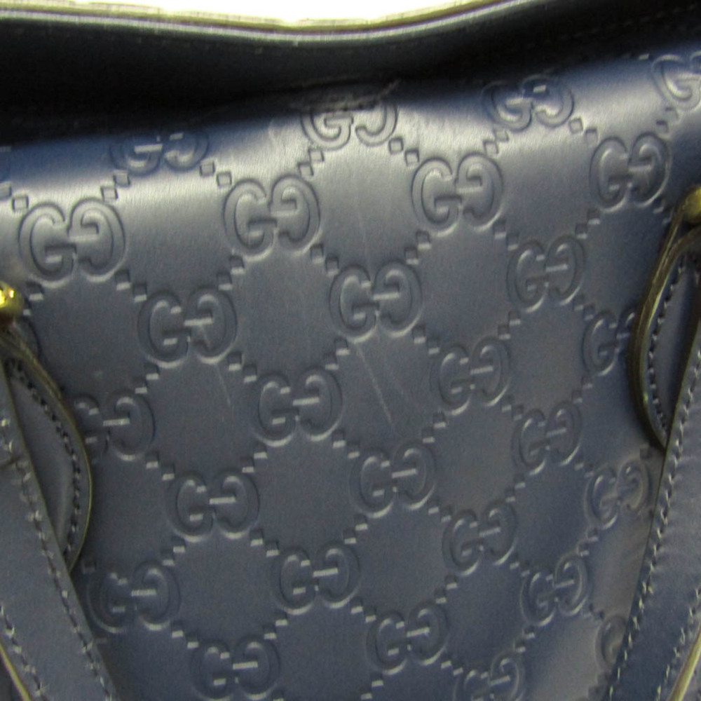 GUCCI Authentic Blue Leather Shoulder Bag - Picture 5 of 16